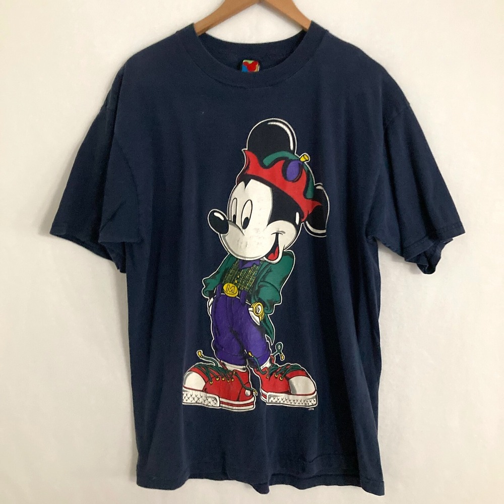 Vtg 90s Mickey Unlimited Jerry Leigh Shirt Fits Like Adult L/XL Hip Hop RARE